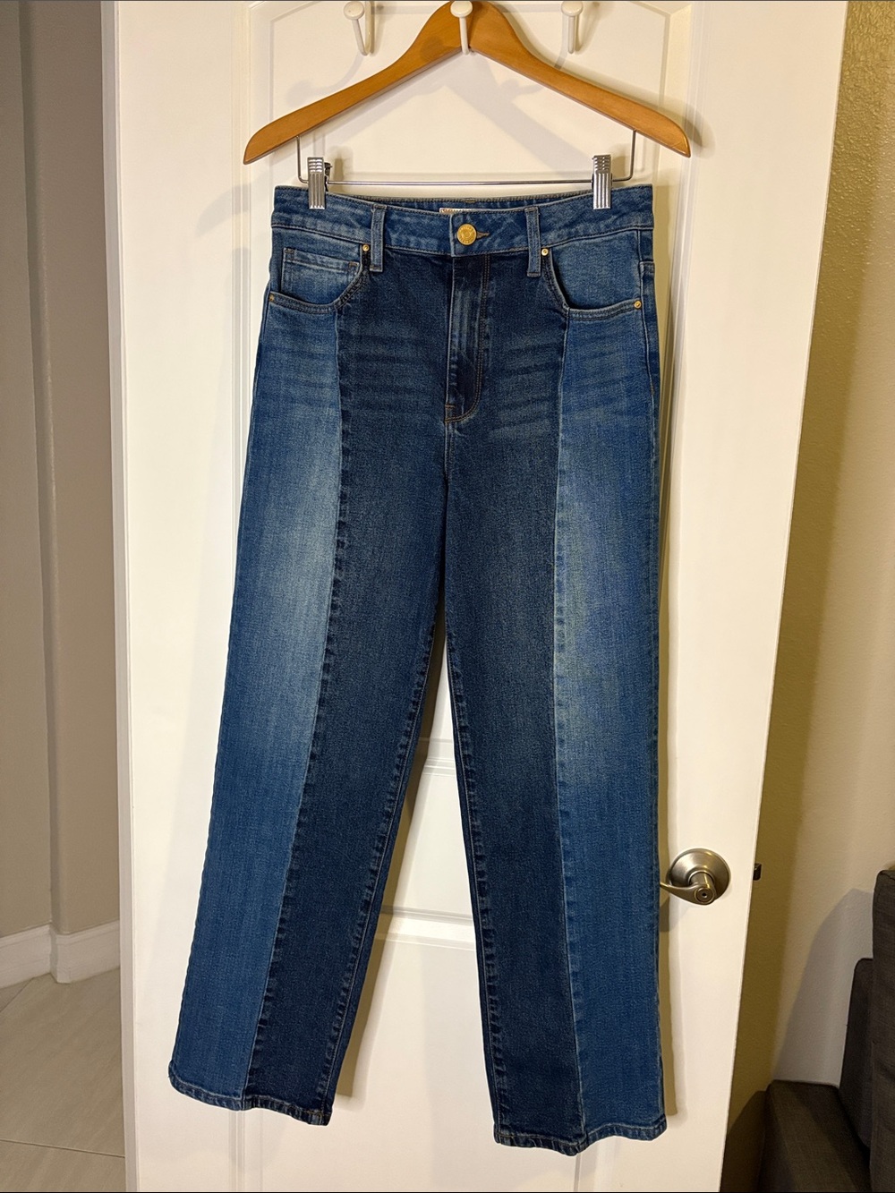 Kut from the Kloth Sienna Wide Leg Jeans Two Tone Size 4 - Picture 2 of 10